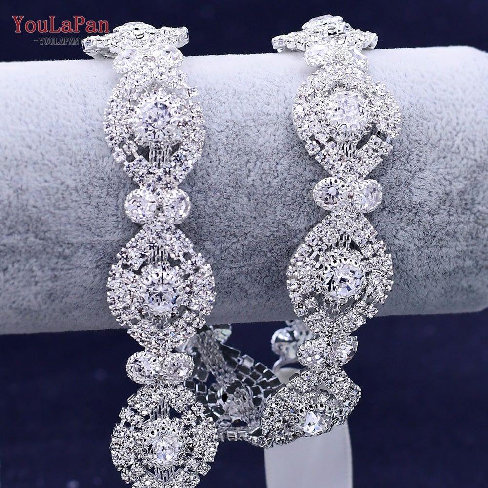 Crystal Bridal Belt Plus Size for Wedding Gown Luxury Bridal Accessories - Frimunt Clothing Co.