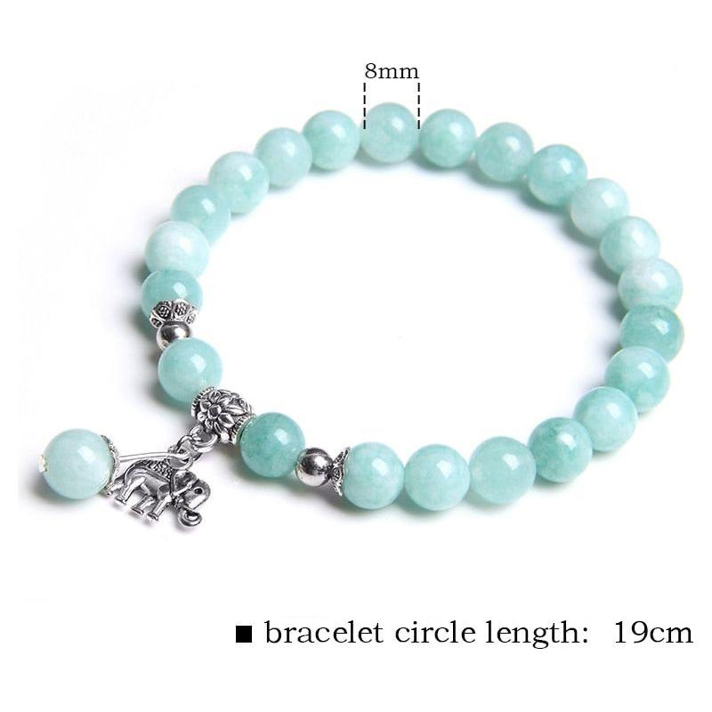 Women's Lucky Natural Stone Beads Bracelets With Charm Boho Jewelry - Frimunt Clothing Co.
