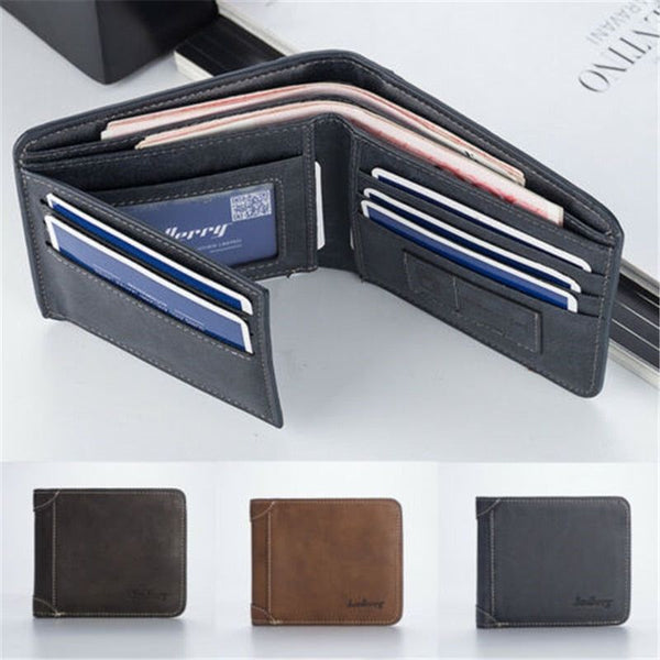 Men's Foldable Small Money Purse Leather Wallet Luxury Billfold Hipster Cowhide Credit Card/ID Holders - Frimunt Clothing Co.