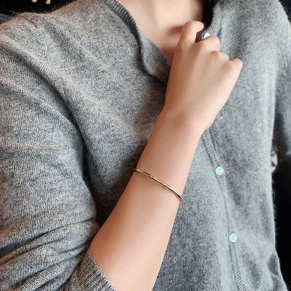 Women's New Design Bamboo Shape Adjustable Size Bracelet
