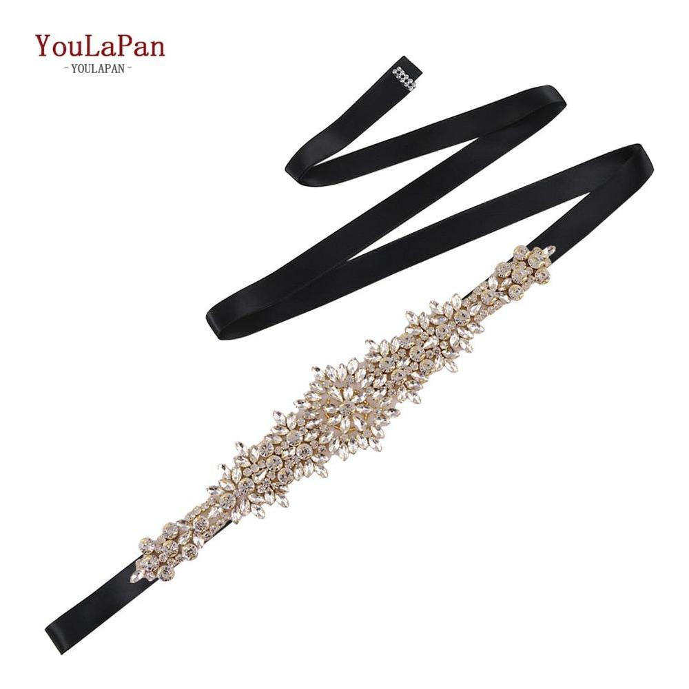 Elegant Golden Crystal Bridal Gown Belt Luxury Wedding Accessories - Frimunt Clothing Co.