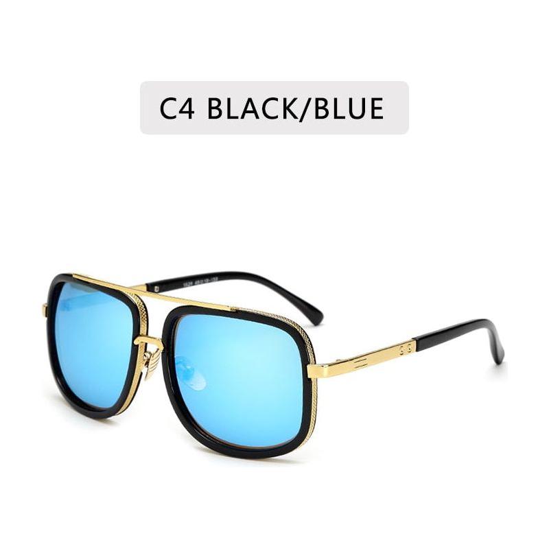 New Fashion Big Frame Men Colored Lens Retro High Quality Sunglasses 400 UV Protection - Frimunt Clothing Co.