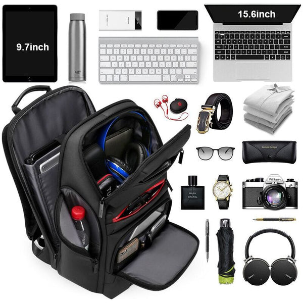 Fenruien Fashion Business Large Capacity Laptop Backpack Multi Function USB Charging Travel Backpack