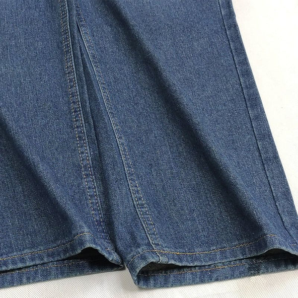 Women's Mom Jeans Button Fly Wide Leg Blue Straight Leg - Frimunt Clothing Co.
