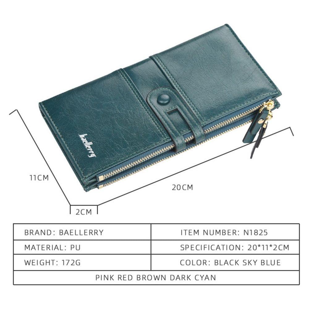 New Hot Women's Long Wallet Top Quality Leather Double Zipper With or Without Name Engraving - Frimunt Clothing Co.