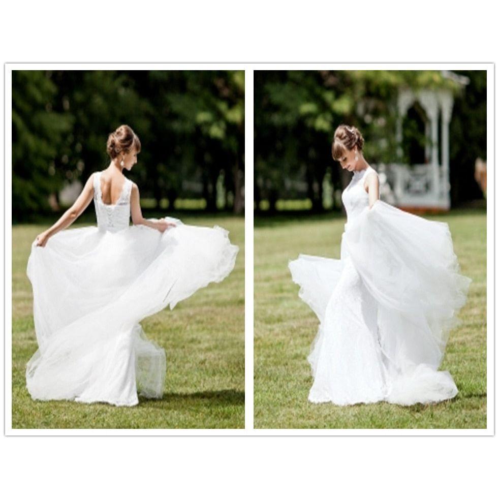 Lorraine Mermaid Wedding Dress With Detachable Train - Frimunt Clothing Co.