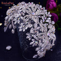 Luxurious Rhinestone Headband Silver Hair Accessories Bling Bride Tiaras - Frimunt Clothing Co.