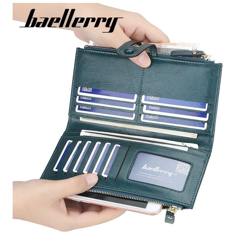 New Hot Women's Long Wallet Top Quality Leather Double Zipper With or Without Name Engraving - Frimunt Clothing Co.