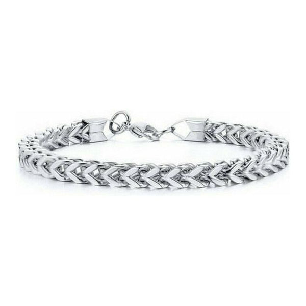 Men's Metallic Braid Link Stainless Steel Bracelet Elegant Simplicity Jewelry - Frimunt Clothing Co.