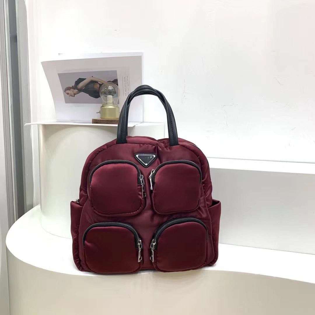 Brand Design Inspired Multi Pockets Women Backpack Waterproof Nylon Travel Daypacks Simple Stylish Student Bags - Frimunt Clothing Co.