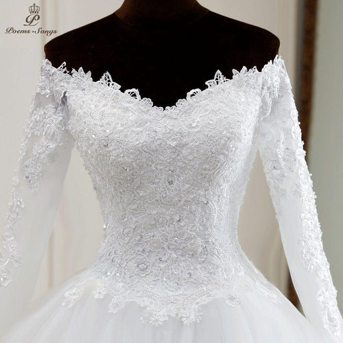 Aveline Luxury Elegant Long Sleeves Wedding Gown - Frimunt Clothing Co.
