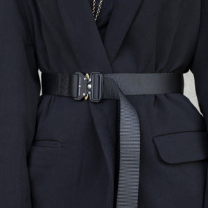 New Spring Summer Black Ribbon Buckle Split Joint Long Women's Belt - Frimunt Clothing Co.