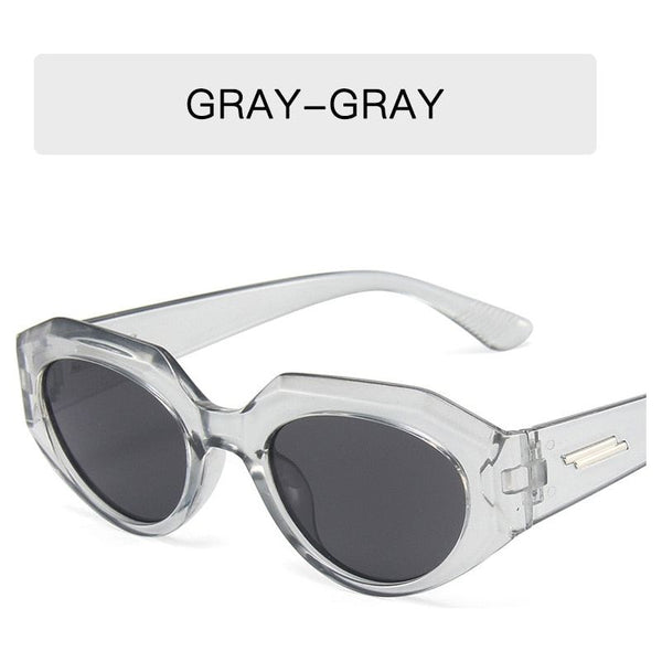 Oval Cat Eye Women's Vintage Sunglasses Luxury Designer Shades UV400