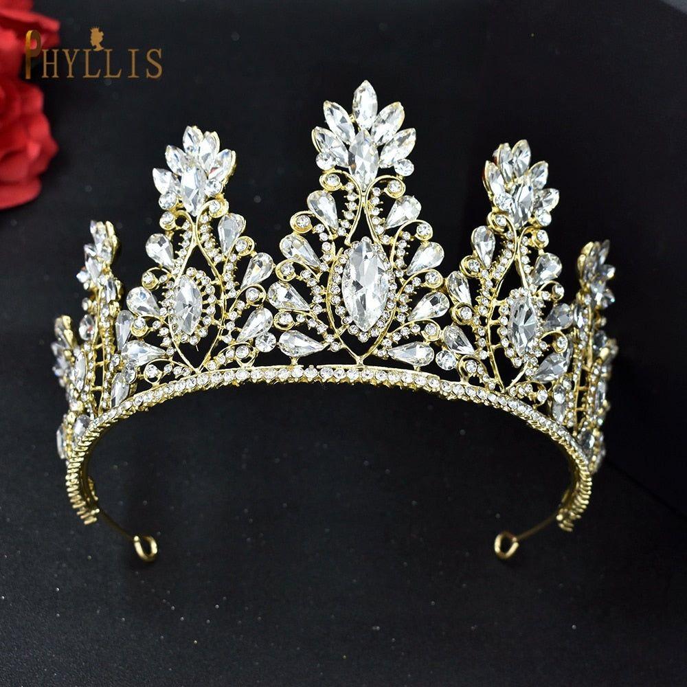 Luxury Bridal Crown Pageant Diadem Handmade Bridal Hair Jewelry - Frimunt Clothing Co.