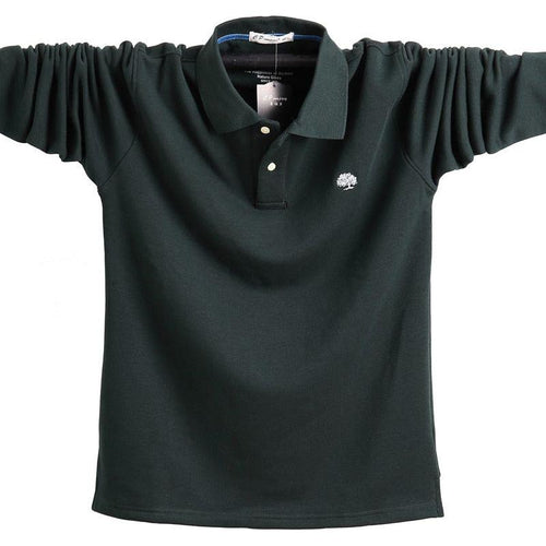 Autumn-Winter-Spring New Men's Long Sleeve Polo Shirt Casual Thermal Fleece Thick Warm Plus sizes - Frimunt Clothing Co.