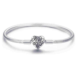Genuine 925 Sterling Silver Tree of Life Charm Women Bracelet