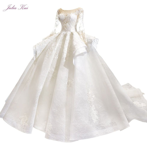 Julia Kui High-End Vintage Princess Silhouette Wedding Gown