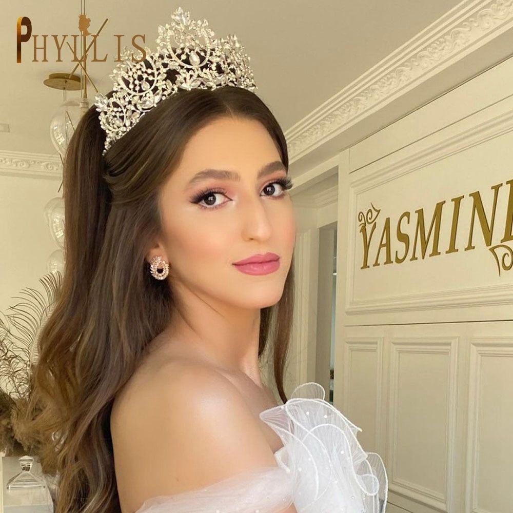 Baroque Crystal Bridal Crowns and Tiaras Hair Jewelry - Frimunt Clothing Co.