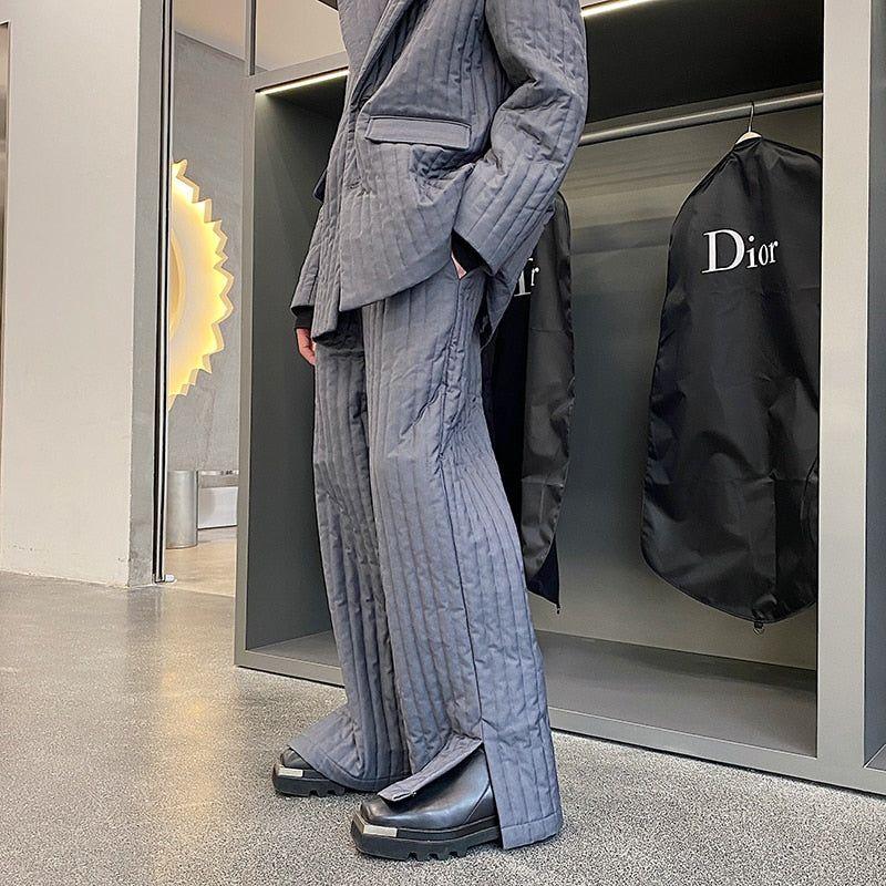Men's Winter Thick Padded Warm Loose Baggy Casual Pants - Frimunt Clothing Co.