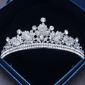 Baroque Vintage Silver or Gold Crystal Flowers Beads Tiaras - Frimunt Clothing Co.
