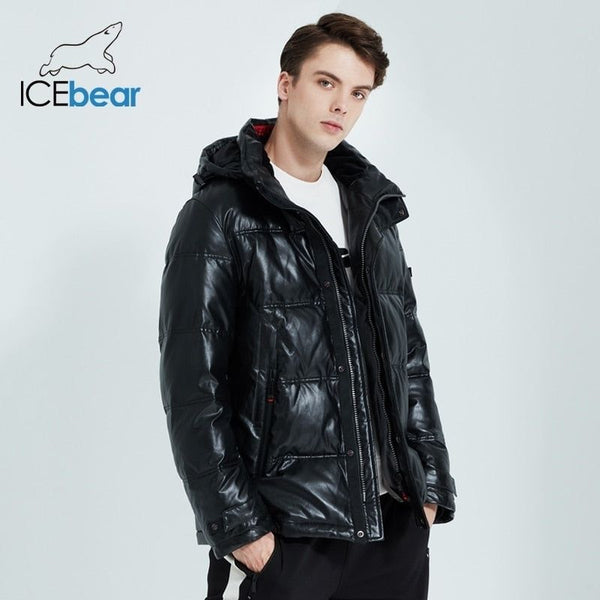 ICEbear Pro Winter Men's Jacket Faux Leather Breathable Thick and Warm Casual Style Winter Coat MWD20866D