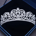 Baroque Vintage Silver or Gold Crystal Flowers Beads Tiaras - Frimunt Clothing Co.