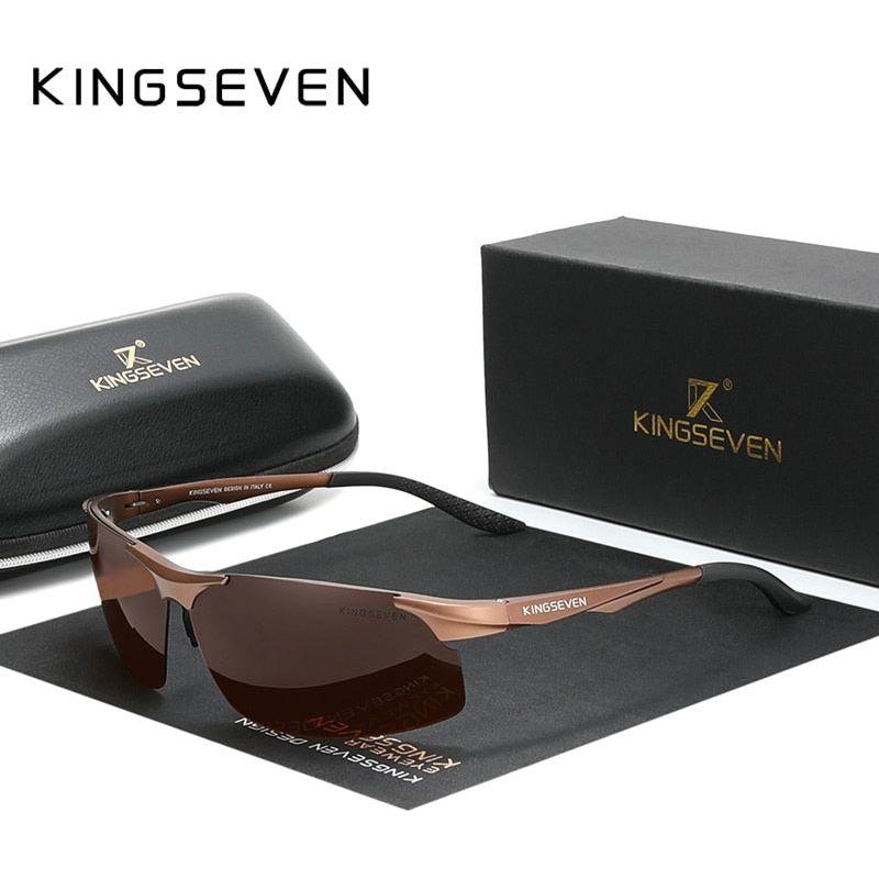 Genuine KINGSEVEN Polarized Men Aluminum Sunglasses Driving Mirror Lens Male Sun Glasses UV400 Eyewear 9126 - Frimunt Clothing Co.