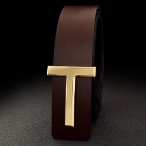 New Men's Belt High Quality Fashion Designer Belts Letter Buckle Genuine Leather - Frimunt Clothing Co.
