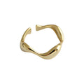 925 Sterling Silver Geometric Irregular Resizable Rings Luxury Fashion Jewelry Silver, Gold Tone - Frimunt Clothing Co.