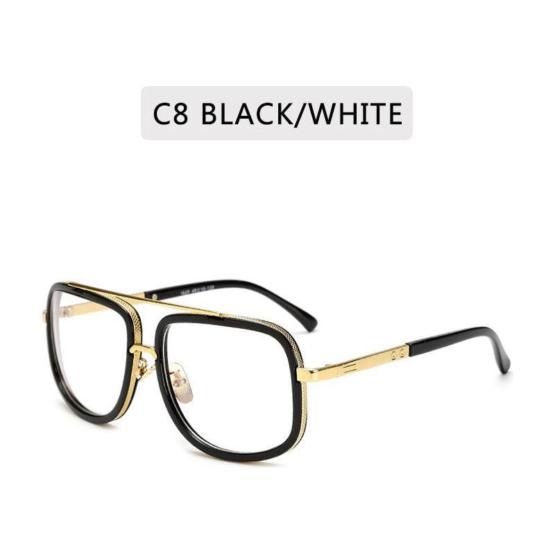 New Fashion Big Frame Men Colored Lens Retro High Quality Sunglasses 400 UV Protection - Frimunt Clothing Co.