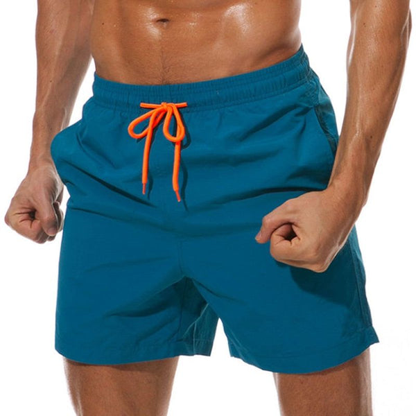 Men's Quick Dry Swim Shorts Drawstring Elastic Waist Side Pockets Beach Volleyball - Frimunt Clothing Co.