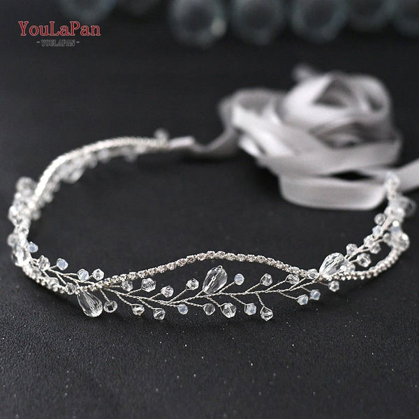 Crystal Belt for Wedding Dress Ivy Flower Wedding Dress Sash Belt Silver