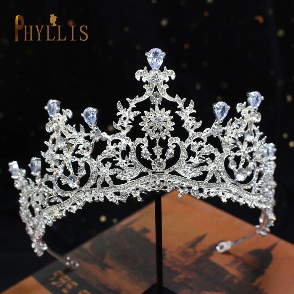 Baroque Crystal Bridal Crowns and Tiaras Hair Jewelry - Frimunt Clothing Co.