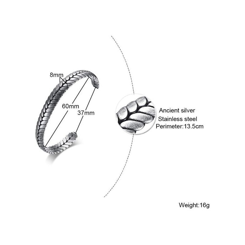 Men Twisted Cuff Bangle Mobius Bracelet Stacking Bangle Stainless Steel Unisex Jewelry - Frimunt Clothing Co.