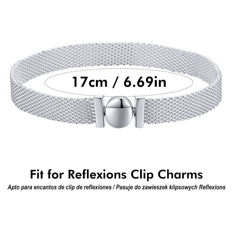 100% Real Sterling Silver 925 Reflexions Bracelet for Women European Luxury Fine Jewelry SCX110 - Frimunt Clothing Co.