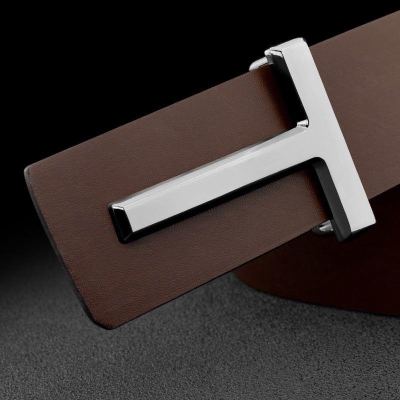 New Men's Belt High Quality Fashion Designer Belts Letter Buckle Genuine Leather - Frimunt Clothing Co.