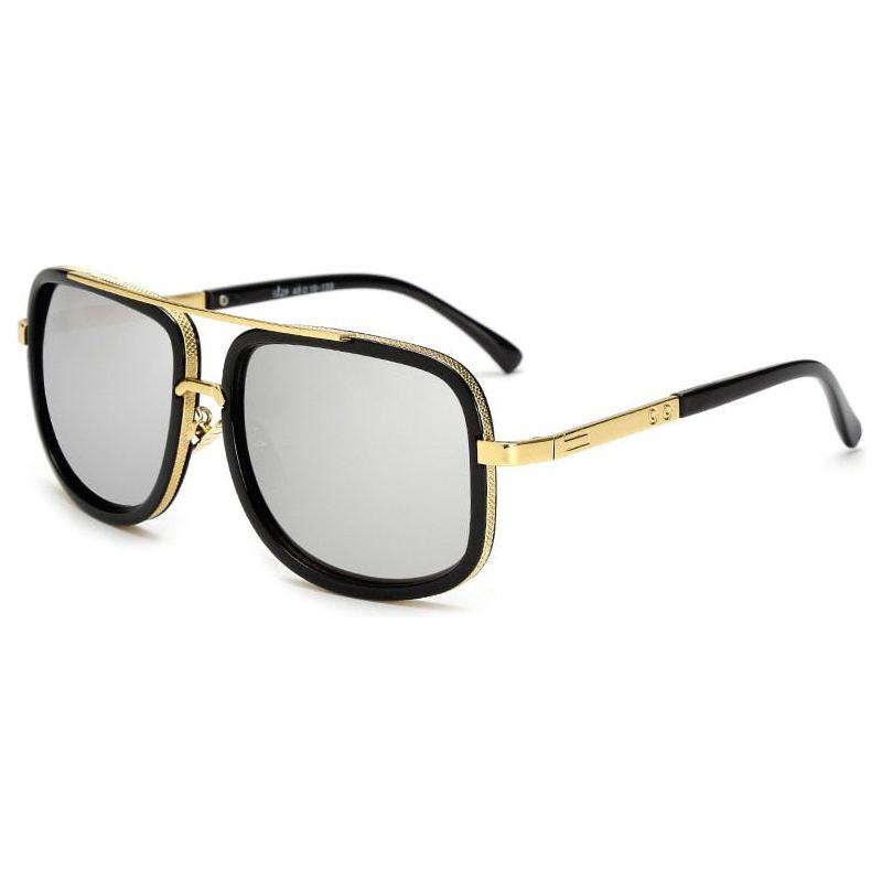 New Fashion Big Frame Men Colored Lens Retro High Quality Sunglasses 400 UV Protection - Frimunt Clothing Co.