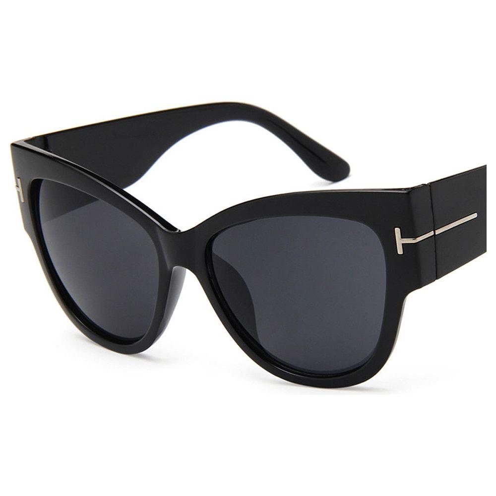Women's Luxury Designer Fashion Black Cat Eye Sunglasses Gradient UV400 - Frimunt Clothing Co.