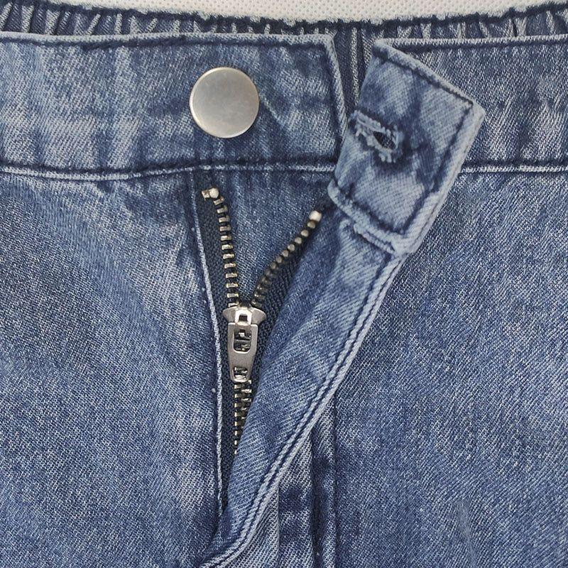 Women's Baggy Elastic Waist Pleated Jeans - Frimunt Clothing Co.