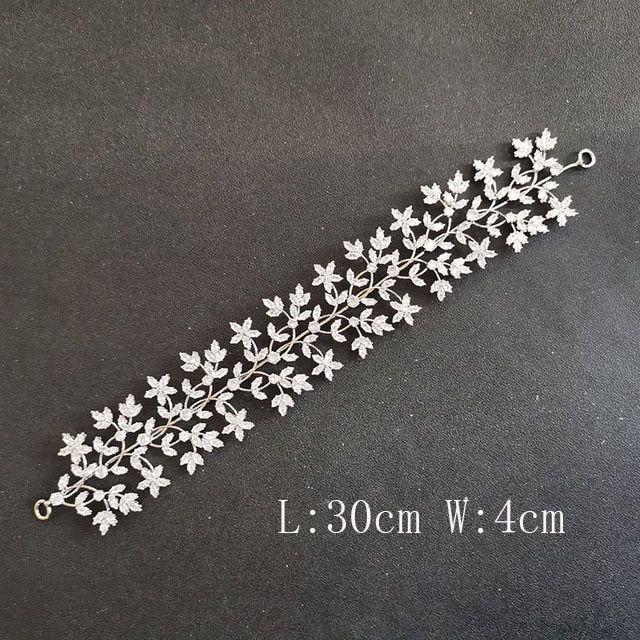 Luxury Flexible Full Cubic Zircon Bridal Tiara Headband Bride Bridesmaids Crown - Frimunt Clothing Co.