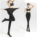 Women's Tights Plus Size 120D Autumn Warm Winter Fleece Pantyhose High Waist Stretchy Thick Tights - Frimunt Clothing Co.