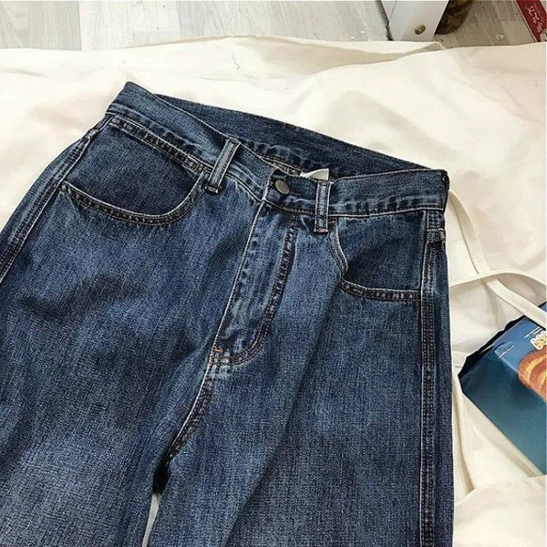 Women's Straight Wide Leg Baggy Jeans Vintage Spring Chic