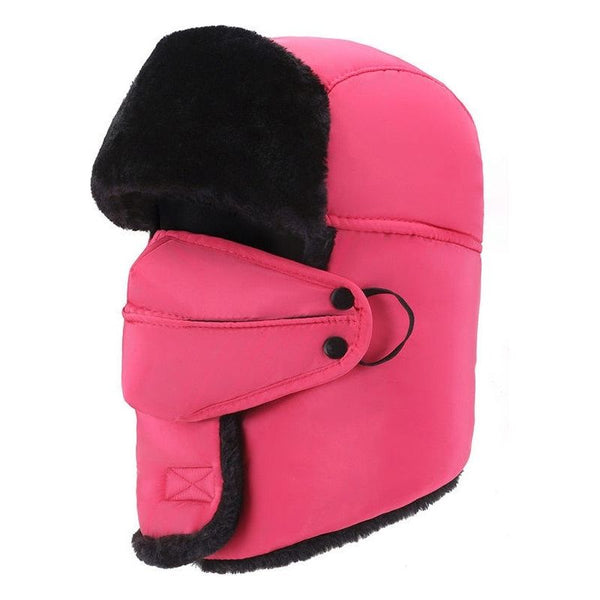 Women's Unisex Snow Very Warm Winter Hat Ears Protection Face Faux Fur Bomber Cap With Ear Flaps Windproof Mask Cold Hunting Hats - Frimunt Clothing Co.