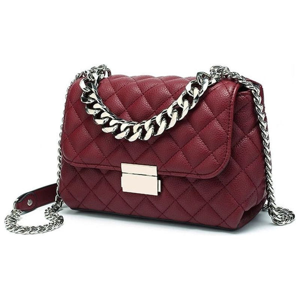 Women Chain Shoulder Bag Diamond Lattice Luxury Handbags - Frimunt Clothing Co.