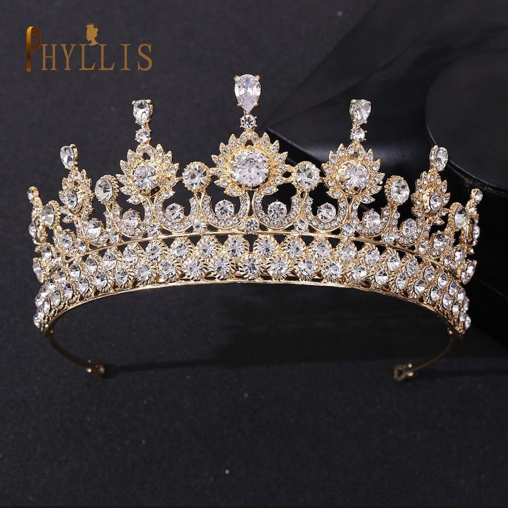 Luxury Crystal Crown Bridal Headwear Tiaras Pageant Hair Jewelry - Frimunt Clothing Co.