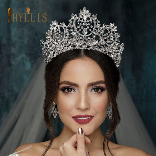 Baroque Crystal Bridal Crowns and Tiaras Hair Jewelry - Frimunt Clothing Co.