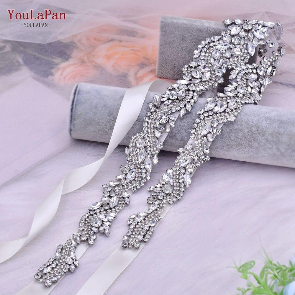 Women's Bridal Belt with Rhinestones Wedding Accessories - Frimunt Clothing Co.