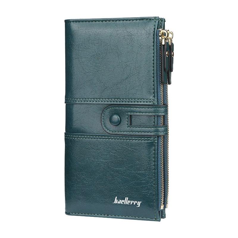New Hot Women's Long Wallet Top Quality Leather Double Zipper With or Without Name Engraving - Frimunt Clothing Co.
