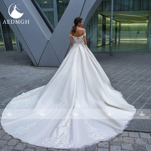Charlotte Gorgeous Princess Ball Gown Wedding Dress Strapless Off The Shoulder - Frimunt Clothing Co.