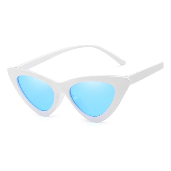 Women's Vintage Leopard Cat Eye Sunglasses Small Frame Brand Designer Ocean Mirror UV400